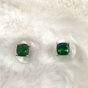 Vintage Green and Silver Earrings Classic Design